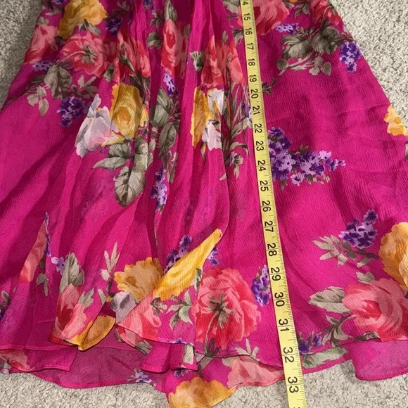 Ralph Lauren Barbados 4 silk dress vintage 90s pink strapless beach women’s - Picture 4 of 8